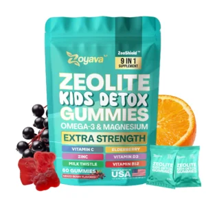 Zoyava Zeolite Kids Detox Gummies – Mixed Berry, 60 Count